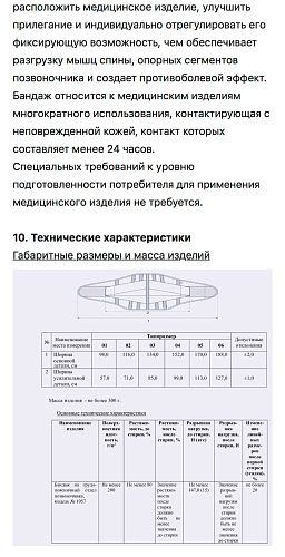 Инструкция по применению Бандаж на грудопоясничный отдел позвоночника «ФЭСТ»